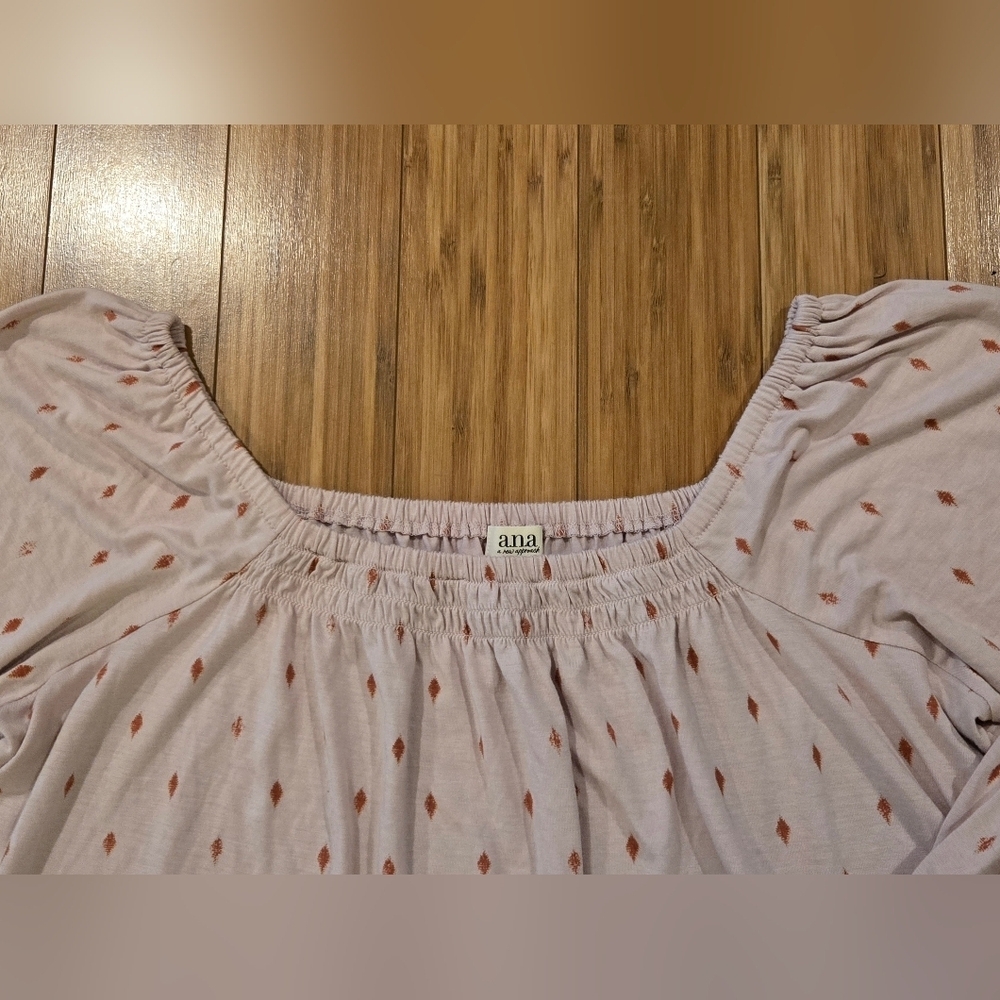 NWOT ANA Pink Patterned Top - Picture 4 of 8